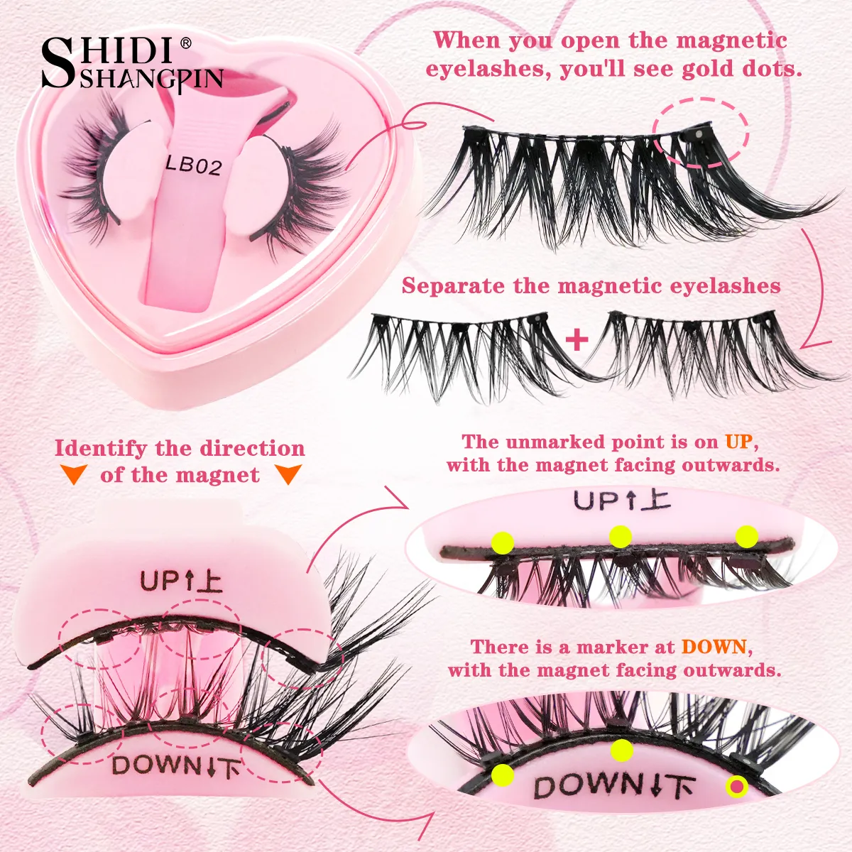 Magnetic Eyelashes 1Pair No Glue Needed 3D Natural Wispy Fake Lashes With Clip Reusable Women Beauty Eye Makeup — image 7