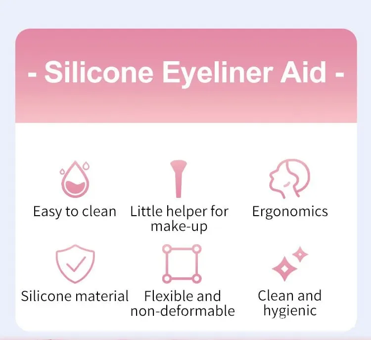 Silicone Eyeline Guide Tool for Drawing Eye-Like Lower Eyelashes Stamp Device Eyeshadow Positioning & Antibacterial Eye Makeup Aid