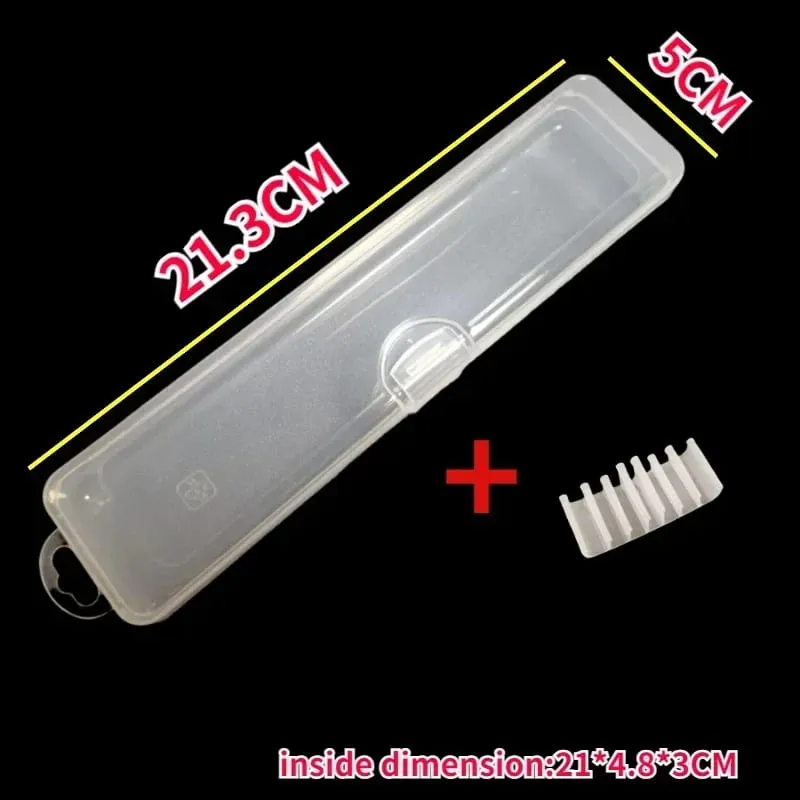 Portable Makeup Brush Organizer Eyebrow Pencil Tableware Chopsticks Transparent With Cover Storage Box Kitchen Accessories — image 10