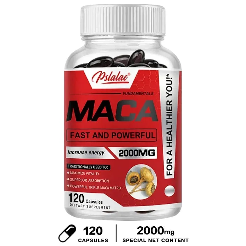 Maca Root Capsules - Boost Endurance & Strength To Maximize Vitality and Performance Muscle Mass Improve
