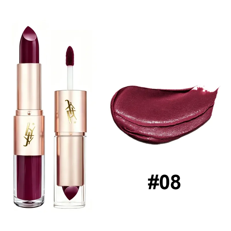 2 IN 1 Dual-End Lipstick & Liquid Lip Gloss High Shine Glossy Lip Color Long Lasting Waterproof Bold Lip Makeup — image 9