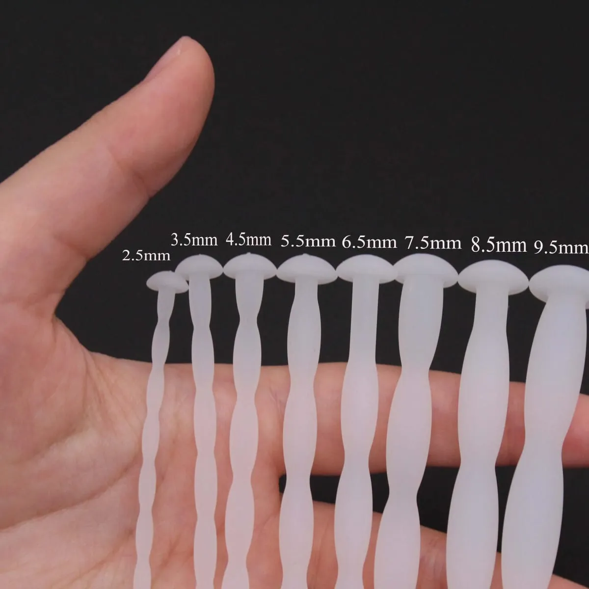 Manyjoy 8 Sizes White Wave Shape Silicone Urethral Dilator Male Masturbation Blockage Stimulator Catheter Adult Sex Toys for Men — image 3