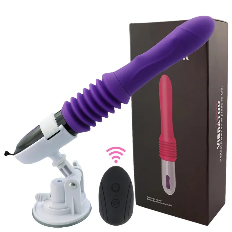 Automatic Thrusting Big Dildo Vibrator Remote Control Vaginal G Spot Massager Retractable Masturbators Adult Sex Toys for Women