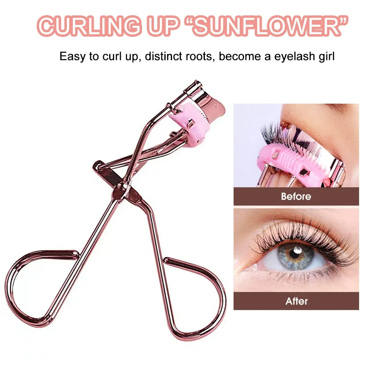 Professional Eyelash Curler With Replacement Pads Eyelash Cosmetics Makeup Tools For Women Eyelashes Curling Accessories — image 3