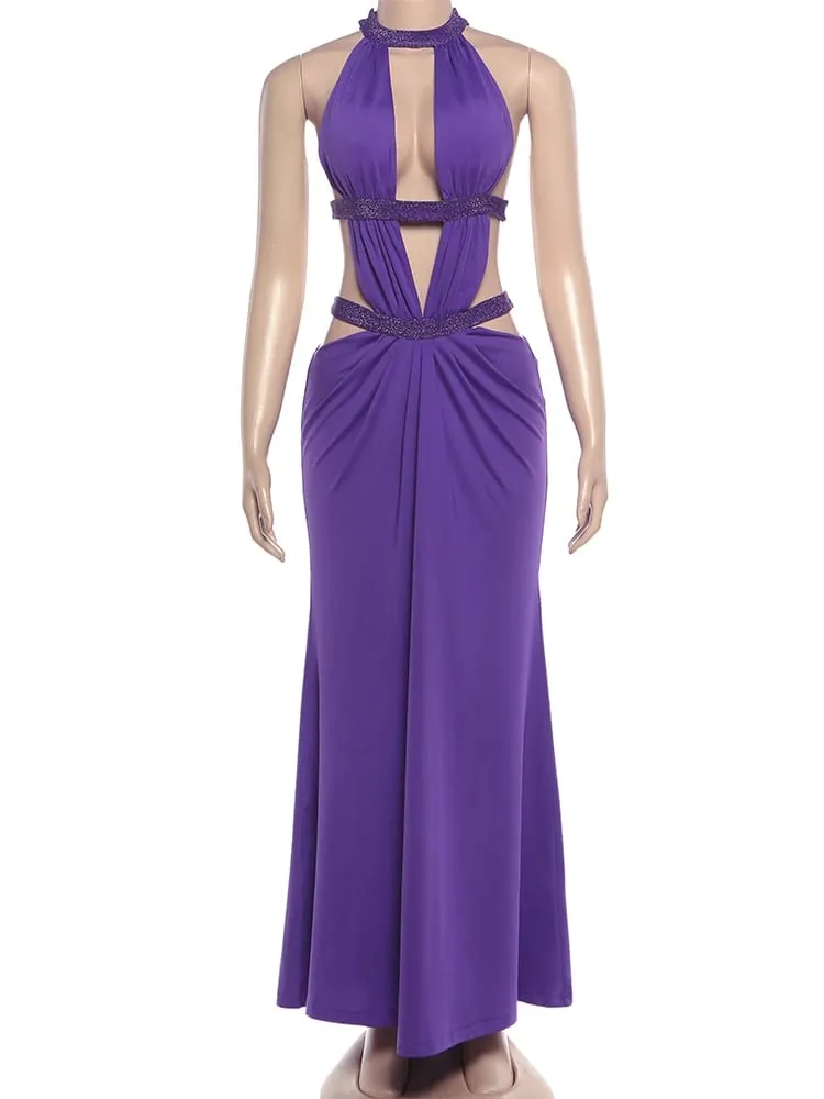 Weird Puss Elegant Rygløs Kjole Kvinder Y2K Patchwork Sparkle Bandage Uregelmæssig Ærmeløs Sexet Strandferie Hottie Vestidos — image 5