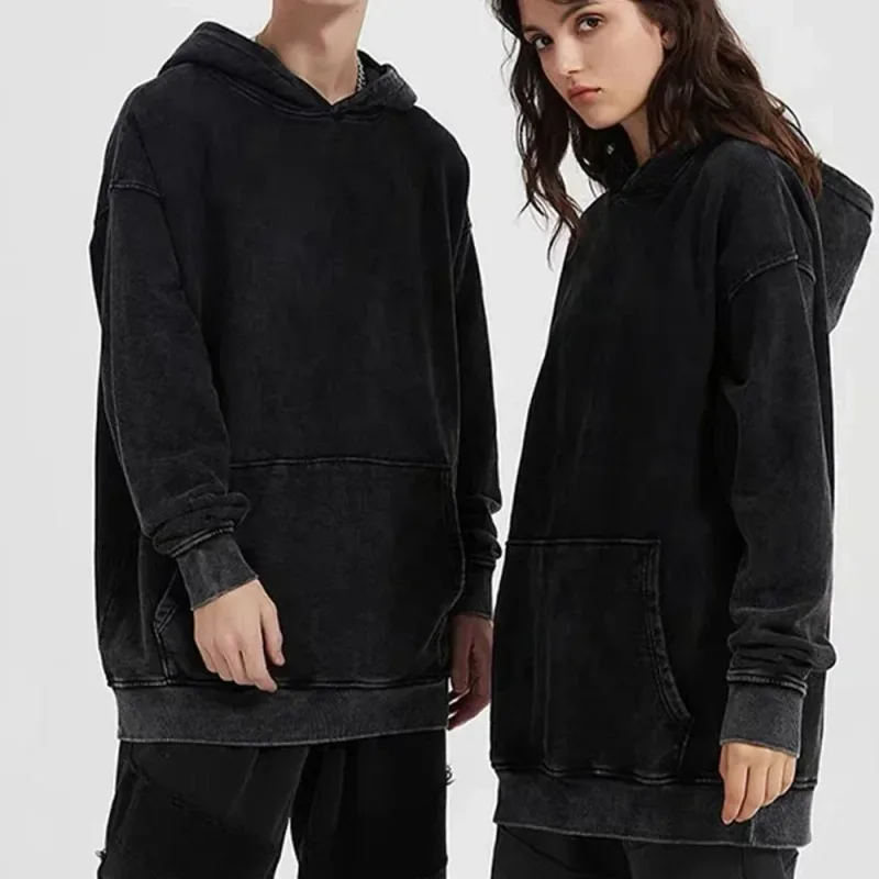 Hit Me Hard and Soft Washed Hoodies Vintage Cotton Hooded Pullover Men's Women's Loose Casual Gothic Sweatshirts Y2K Coat Unisex — image 5