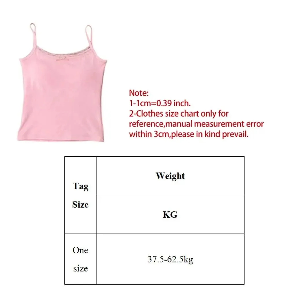 Lace Undershirt With Bra Pads Sweet Underwear Beauty Back Strappy Tank Tops Slim Inner Wear Summer Women's Outside Versatile — image 5