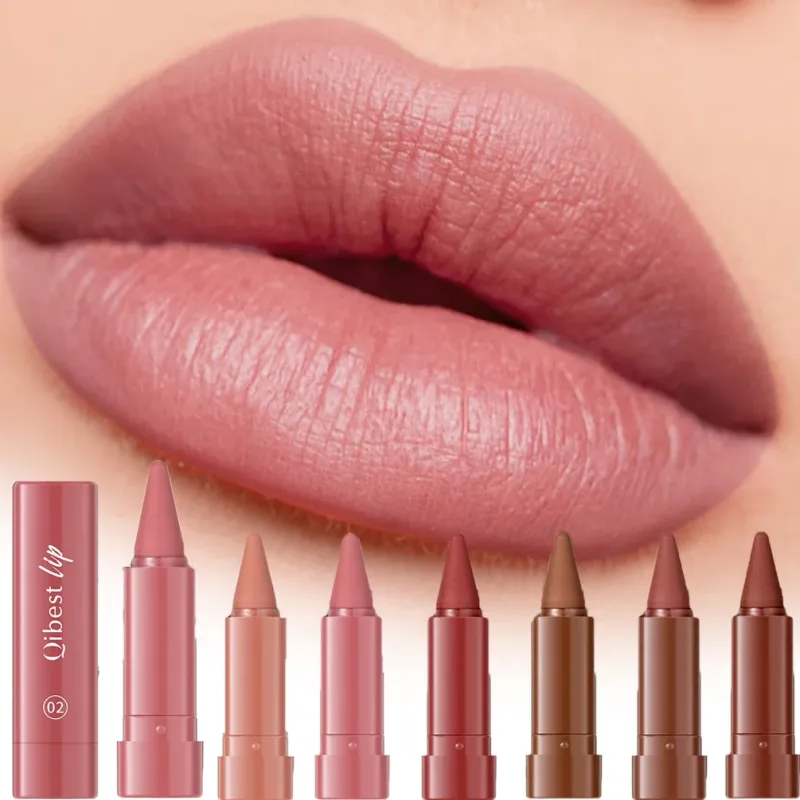 Matte Lipstick Pen Gradient Lip Liner Red Brown Velvet Contouring Pencil Lasting Waterproof Stick Sexy Women Makeup Lipliner — image 5