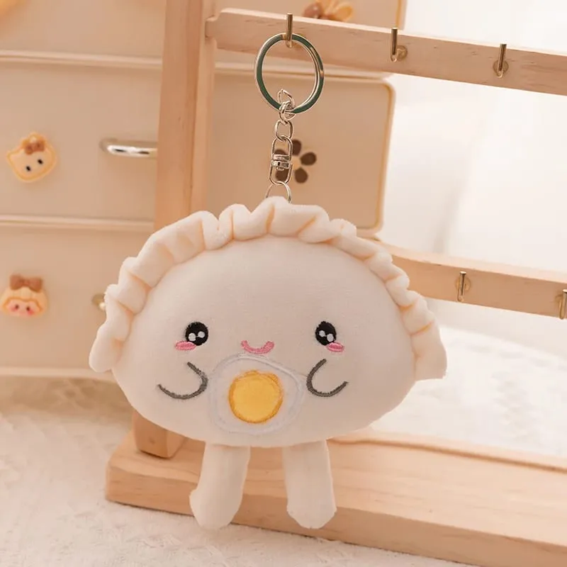 13/35cm Cute Dumpling Plush Pillow keychain Colorful Multi-Flavored Food Dumpling Soft Toy Kawaii Fried Dumpling with Red Heart — image 5