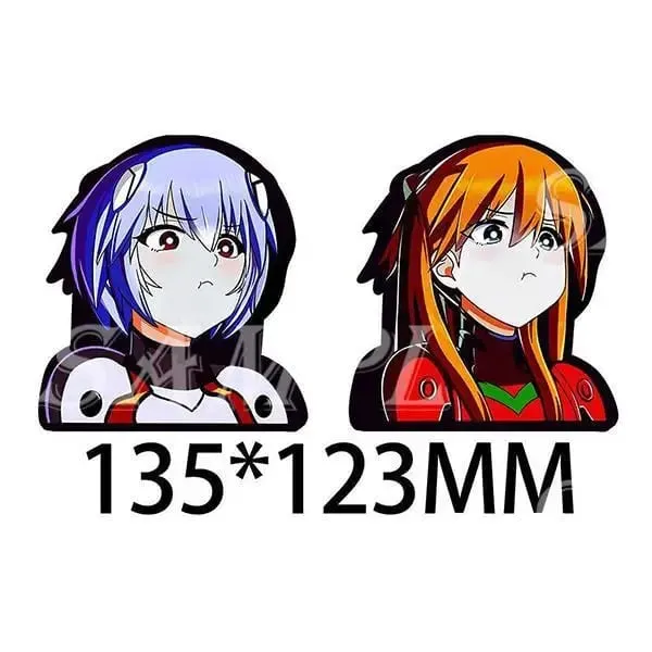 Neon Genesis Evangelion Ayanami Rei Asuka Personalized Creative Cartoon Car Desktop Decoration Waterproof Discoloration Sticker — image 10
