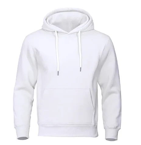 Autumn Winter Men Fleece Warm Mens Sweatshirt Casual Solid Color Streetwear Pullovers Sport School Fashion Hot Sale Hoodies — image 6
