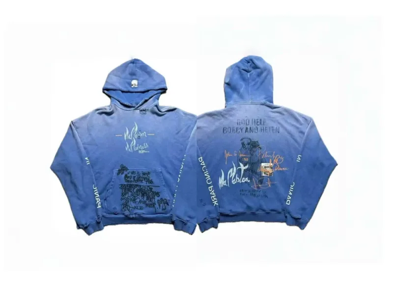 Autumn/Winter PH Vintage Letter Pattern Printed Washed Loose Hoodie Street Casual Cotton Versatile Sports Fashion Sweatshirt