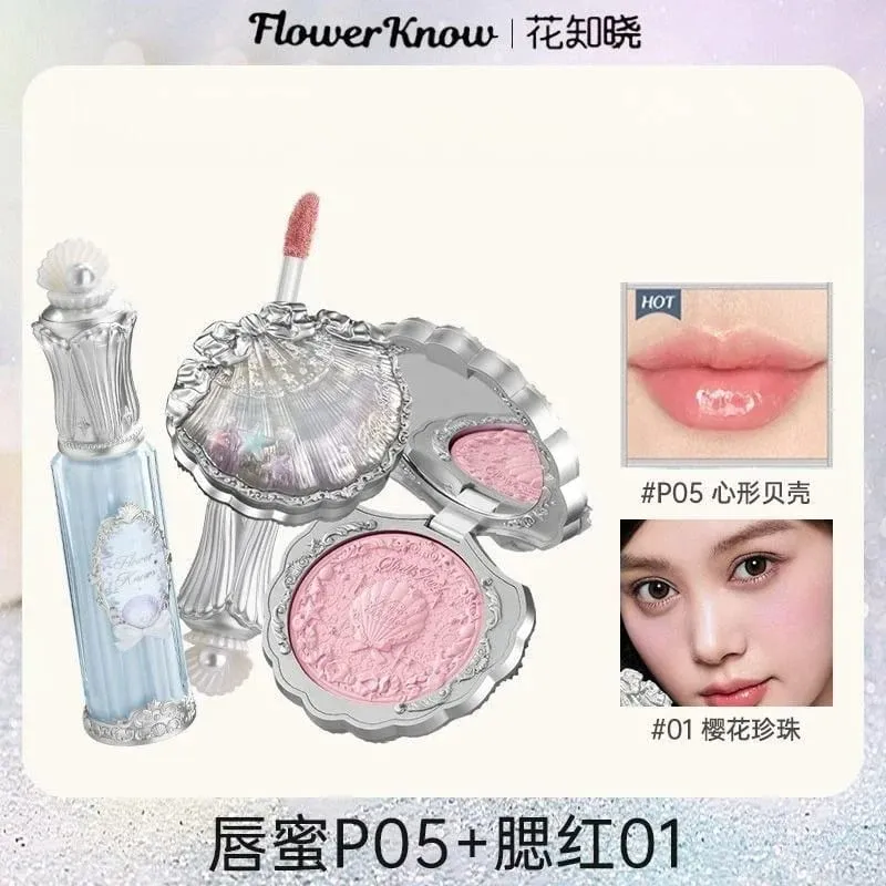 Flower Know Shells Jewel Collection Makeup Set Gift Eyeshadow Blusher Lipstick Face Kit — image 12