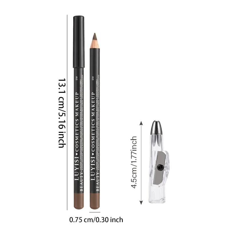 Professional Lip Liner Set with Sharpener 2pcs Waterproof Lip Pencils+1pc Sharpener Long-Wearing Transfer-Proof Velvet Matte — image 7