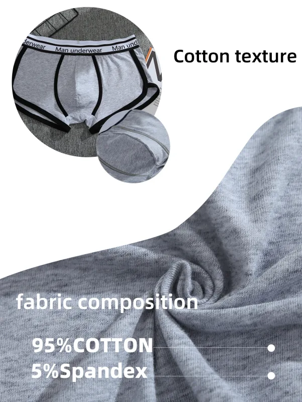 1/4pcs Men Underwear Boxers Cotton Panties Breathable Solid Boxershorts Male Mid Waist Underpants Trend Man Shorts Homme Shorts — image 4