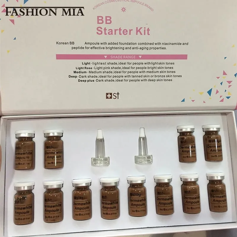 Korea Face 8ml Brightening BB Cream Beginner Starter Kit Niacinamide/Peptide Wrinkle-Fighting BB Cream Skin Care Serum Beauty