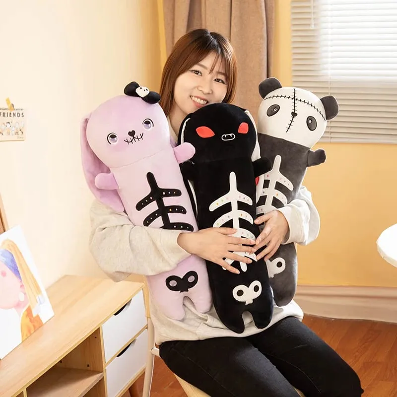 60 cm Horror Goth Peluche Coniglio Panda Peluche Simpatico Corpo Cuscino Halloween Party Decor Regalo Divertente Per Ragazza Ragazzo — image 7