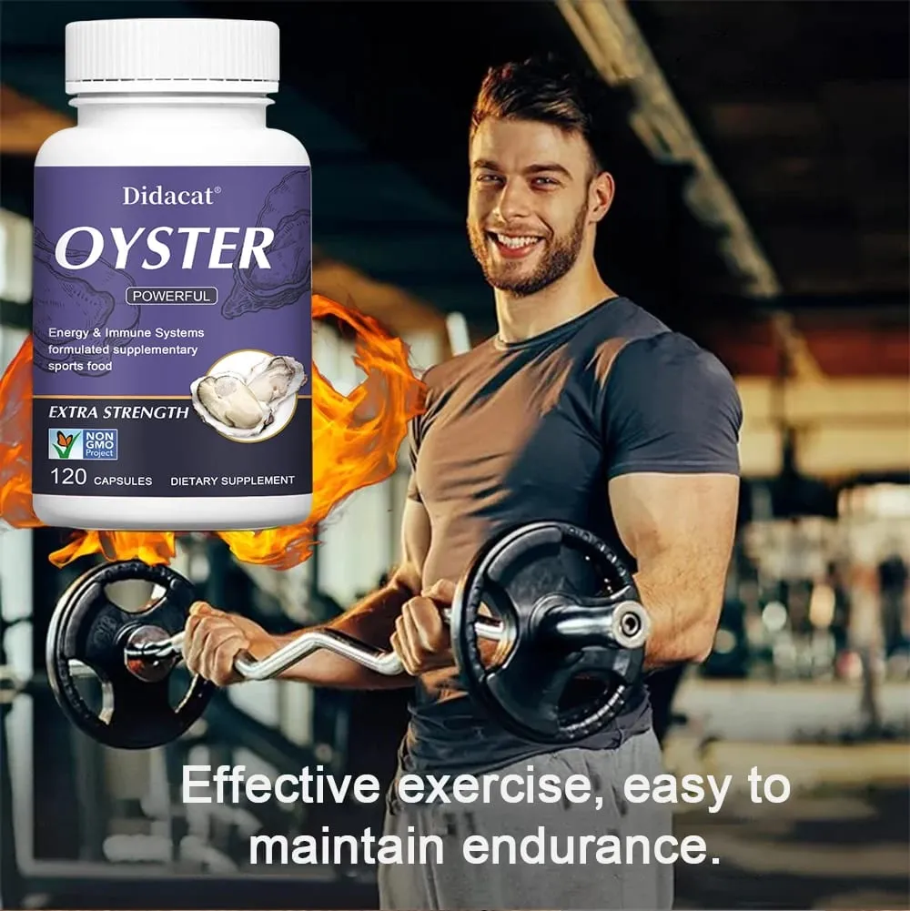 Oyster Extract - Support Athletic Performance Motivation and Immunity Nutritional Supplement 120 Capsules — image 3
