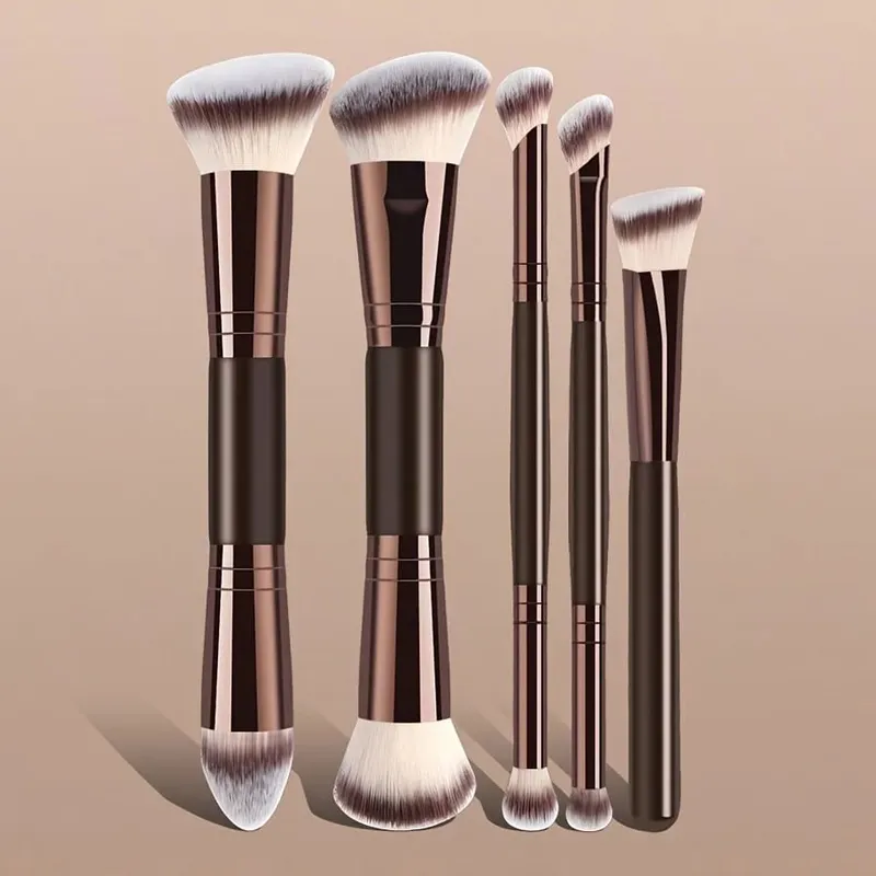 5 stk Jumbo Soft Makeup Børste Sæt Syntetiske børster Ikke-irriterende Face Powder Rouge Øjenskygge børste Komplet sæt Starter Råd — image 1