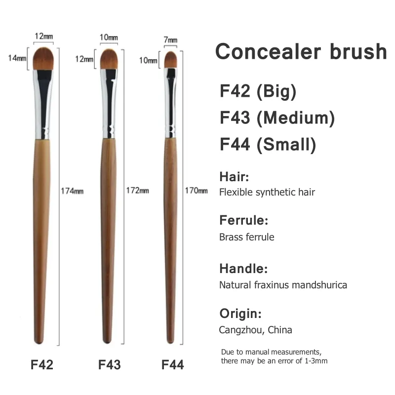 Flat Concealer Brushes Makeup Set Synthetic Hair Professional Concealer Cosmetic Brush Blending Beauty Make up Tools — image 2