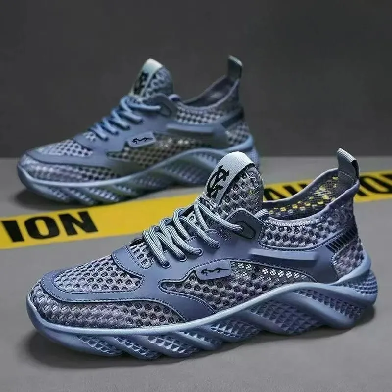 Neformální obuv pro muže Všestranná Pohodlná síťovina měkká podrážka Běžecké botyHollow Out Outdoor Trendy Pánská sportovní obuv — image 9