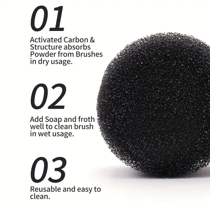 Makeup Brushes Cleaner Sponge Dry Cleansing Make Up Brushes Cleaner Eye Shadow Eyebrow Blush Color Removal For Outdoor Travel — image 2