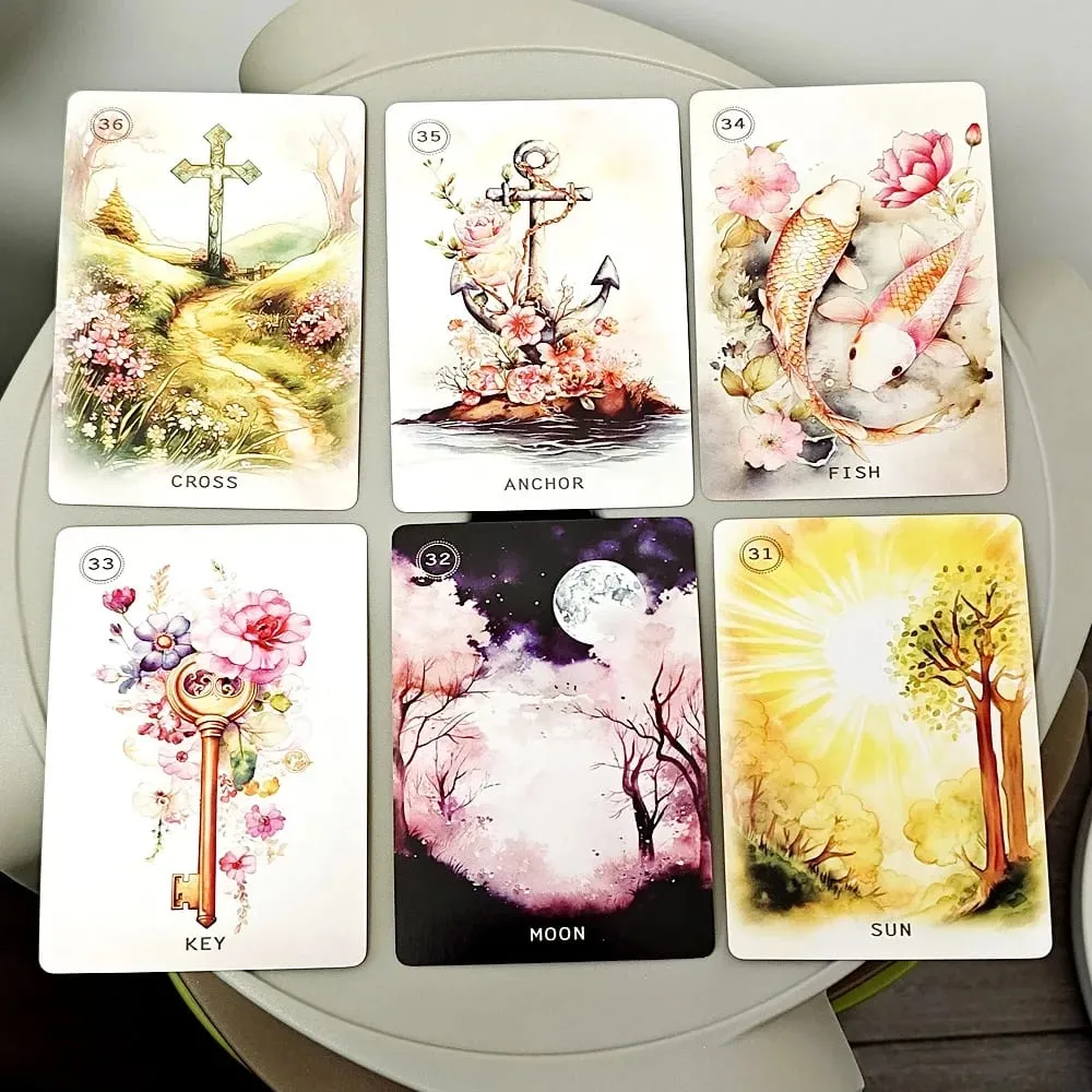 Sweet Blossom Lenormand 10.4*7.3cm 38 Pcs Cards with Its Lightness and Softness of Colors — image 6