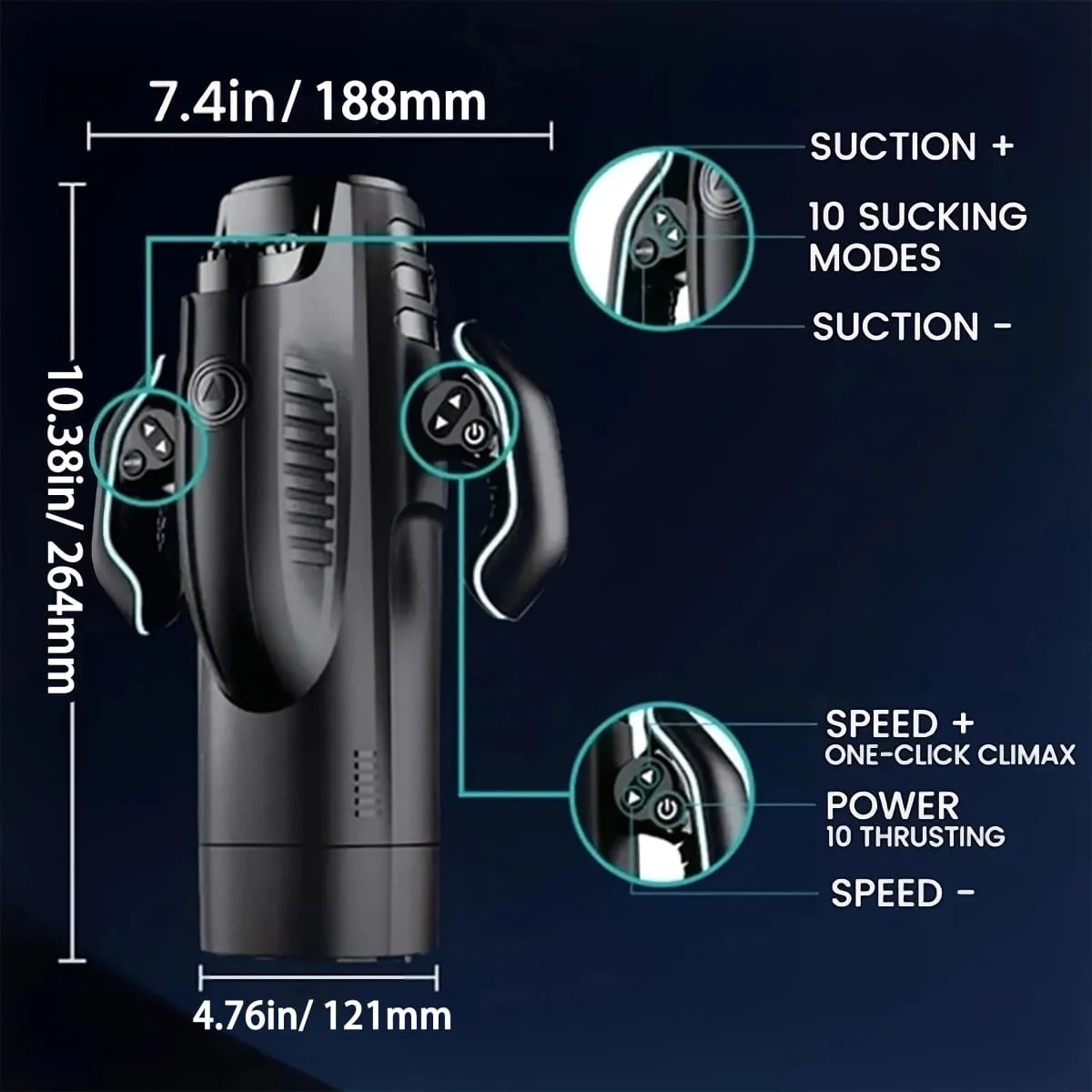 Bermuda Masturbator Powerful Vacuum Sucking Blowjob High-Speed Piston Telescopic Heating Male Masturbation Cup Sex Toys for Men