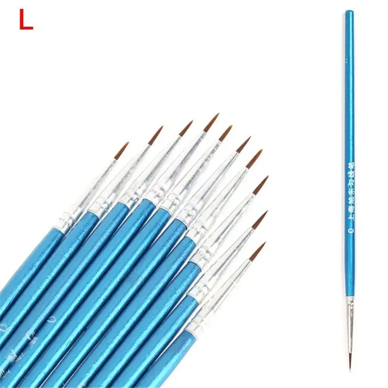 10Pcs Fine Hand Painted Thin Hook Line Pen Drawing Art Pen Nylon Brush Makeup Eyeliner Pen Detail Brush Cosmetics Art Supplies — image 17