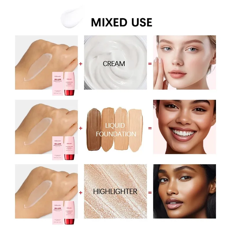 Ultimate Setting Powder Travel Size Set Blur Magnet Primer Setting Spray Base Blur Balm Waterproof Long-lasting Makeup Set
