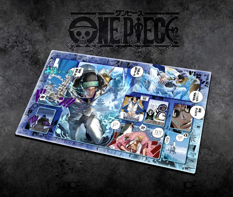 60*35cm Anime One Piece OPCG GAME Card PlayMat Comic Series New Four Emperors Teach Shankusu Buggy Luffy Chopper Collection Toys