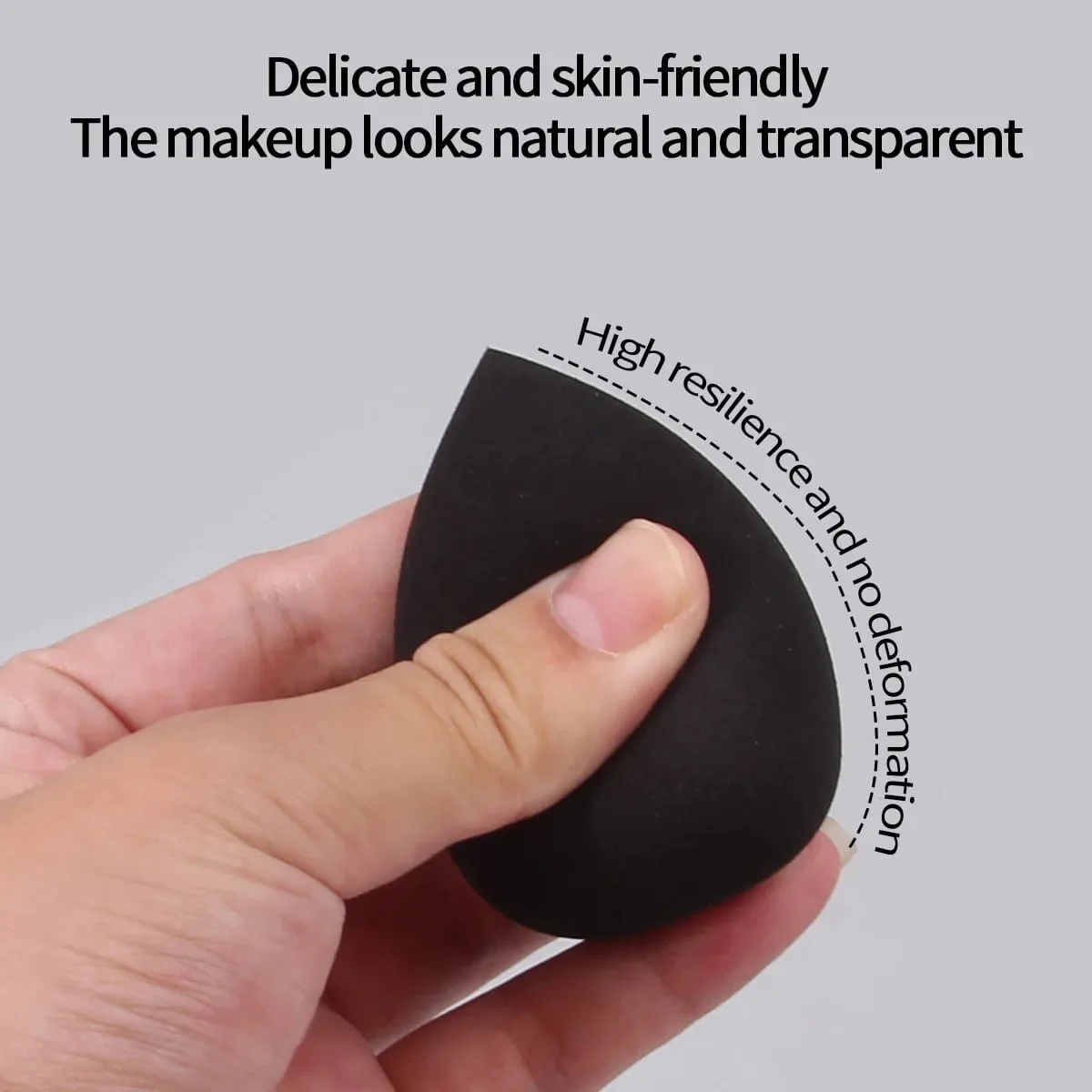 Multi-Specification Best-Selling Black Makeup Sponge Beauty Egg Set High Resilience and No Powder Sticking Facial Makeup Tools