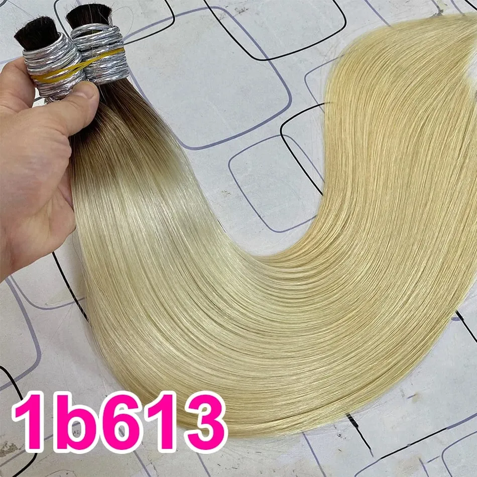 No Weft Virgin Bulk Human Hair Human Hair For Braiding 100% Unprocessed Human Hair Bulk Extensions Brazilian Natural Boho Braids — image 20