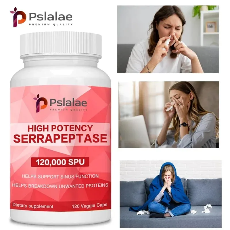 High Potency Serratiopeptidase Capsules - Supports Sinus Health and Airway Function and Improves Immunity Supplement — image 4