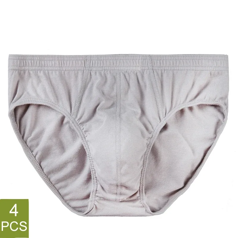 4 Pcs/Lot Men's 100% Cotton Breathable Briefs Comfortable Male Underwear Lingerie Panties Underpants Plue Size Xl -5Xl — image 20