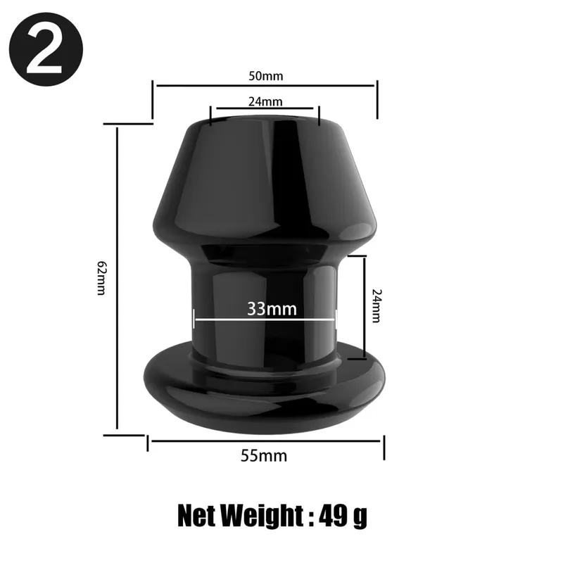 Hollow Vaginal Peephole Vaginal Peephole Anal Plug Vaginal Dilation Anal Dilation BDSM Enema Sex Toy Butt Plug for Men Women — image 10