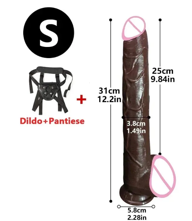 13.3in Super Long Penis Dildo Realistic Soft Dildo With Suction Cup Anal Sex Toys For Men Women Masturbator Huge Phallus — image 12