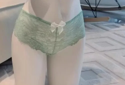 Mint Green Halter Neck Bra Set Wireless Lace Lingerie Adjustable Pads Heart-Shaped Back for Women Innerwear & Outerwear — image 9