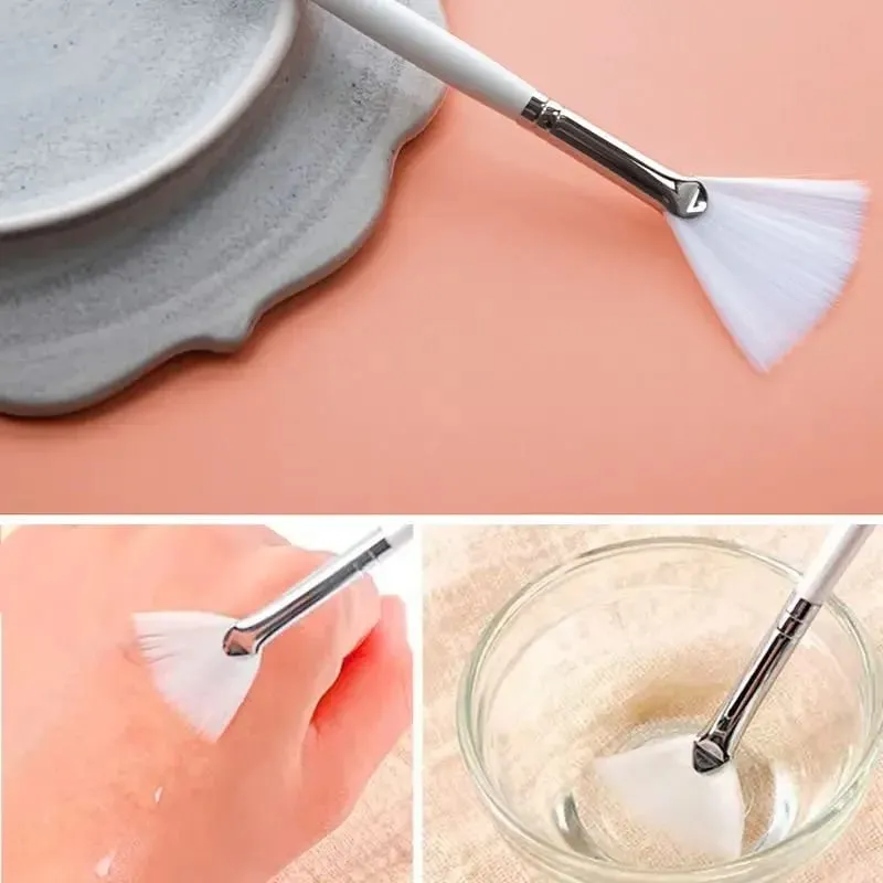 DIY Face Mask Brush Set Soft Applicator Brushes Makeup Tools Includes Soft Fan Facial Brushes Acid Applicator Brush — image 5