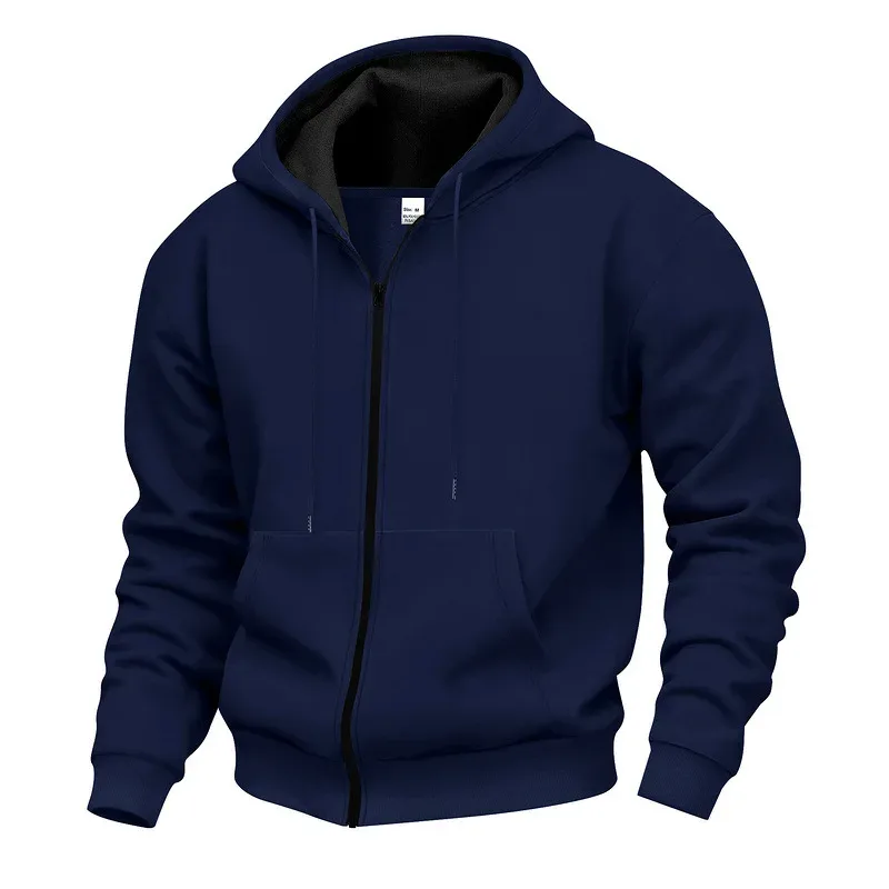 Baru 2026 Musim Gugur Kasual Lelaki Lengan Panjang Zip Bertudung Kot Sweatshirt Fesyen Lelaki Luaran Pakaian Sukan Jaket Hoodies — image 50