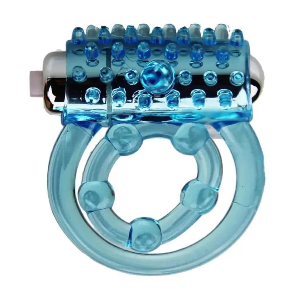 Lasting Vibrators Rings Double CockRing Delay Premature Ejaculation Penis Ball Loop 2Locked Sex Toys Product for Men — image 1