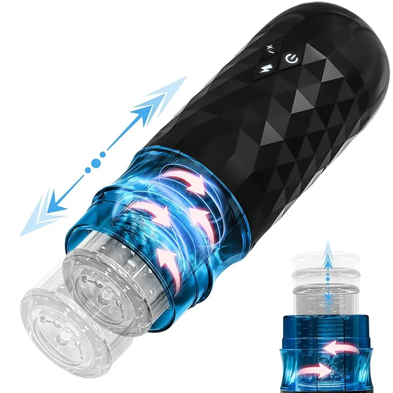 Telescopic Rotating Male Masturbator Automatic Mastubator Cup Vagina Masturbation Equipment Sex Toys for Men Adults Supplies — image 11