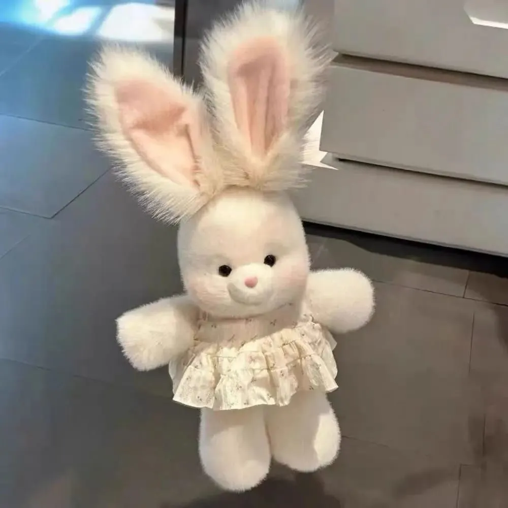 Novo design macio coelho pelúcia animal travesseiro bonito 17.7 polegada animais de pelúcia apoio emocional com orelha longa brinquedo de pelúcia
