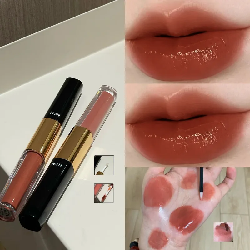 Hgn Dual Ended Matte and Gloss Lip Gloss Soft Matte Dewy Glossy Long Lasting Color Brighten Skin Tone Multi Makeup Styles — image 10