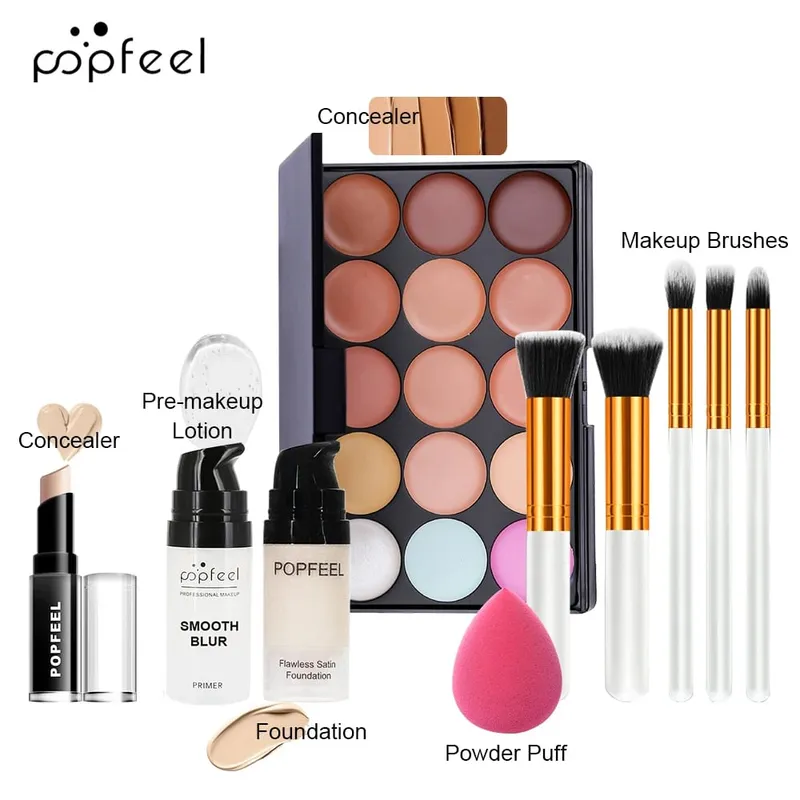 10-Piece Face Makeup Set - Beginner-Friendly Foundation Concealer & Brush Combo - Complete Face Makeup Kit for Flawless — image 4