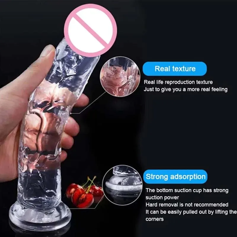 Realistic Dildo Jelly Penis Suction Cup Dildo 7 Size Female Masturbator Clitoral Stimulator Big Dick Lesbian Sex Toys For Women — image 3
