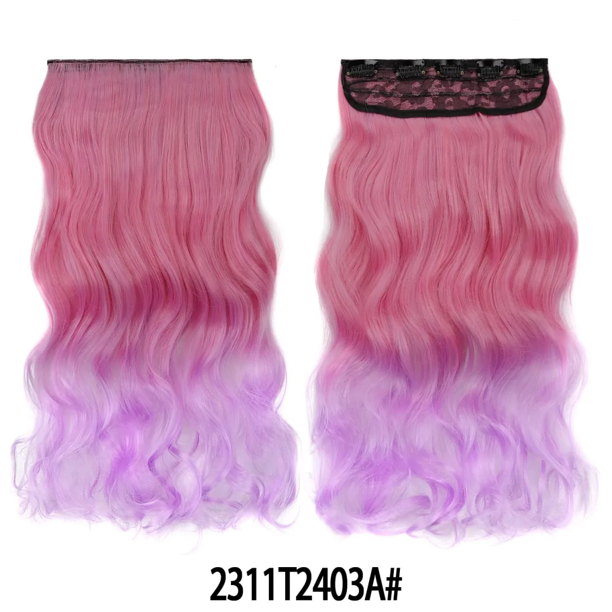 Jeedou One Piece 5 Clips Wavy Ombre Clip In Hair Extensions Long Water Wave Συνθετικά Σγουρά Μαλλιά Κομμάτι Rainbow Χρωματιστά Μαλλιά — image 30