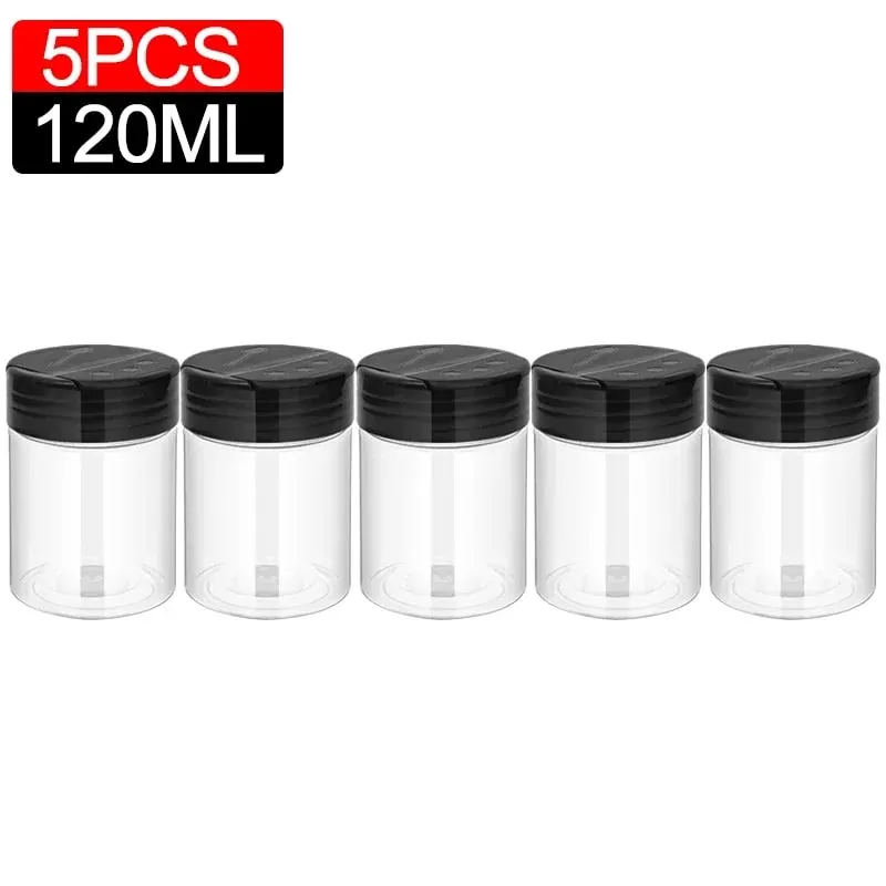 10/1PCS Clear Spices Bottle Salt Pepper Shakers Plastic Barbecue Seasoning Jars Condiment Box Home Kitchen Powder Storage Can — image 14