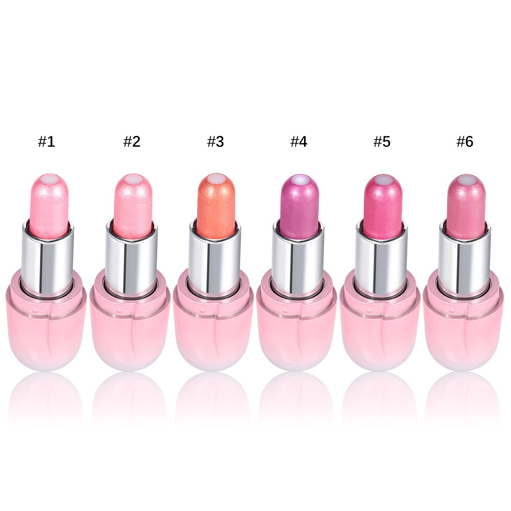 6 Colors Pearlescent Mirror Jelly Lipstick Waterproof Long Lasting Matte Velvet Shiny Sandwich Lip Stick Balm Makeup Cosmetics — image 7