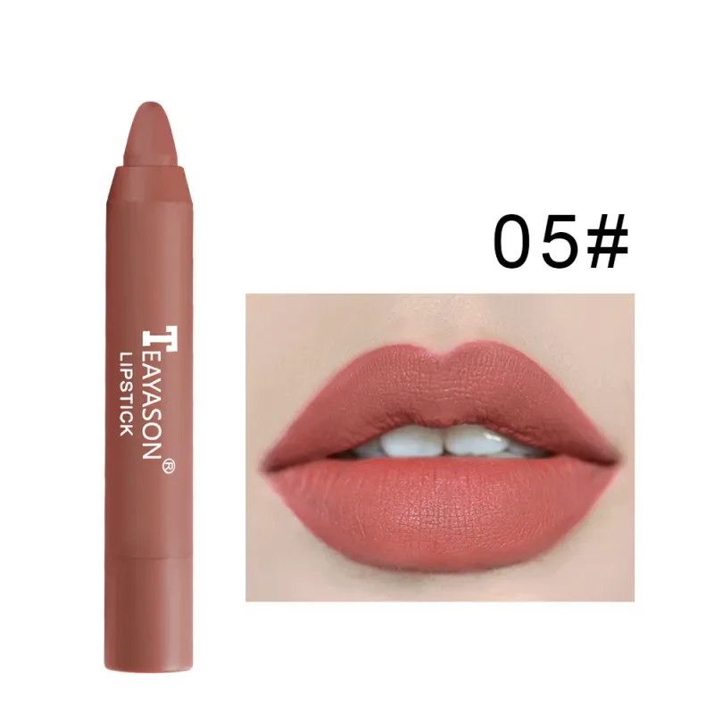 Matte Lipstick Easy Coloring Non-Stick Cup Long-Lasting Comfortable Wear Lip Makeup for Women